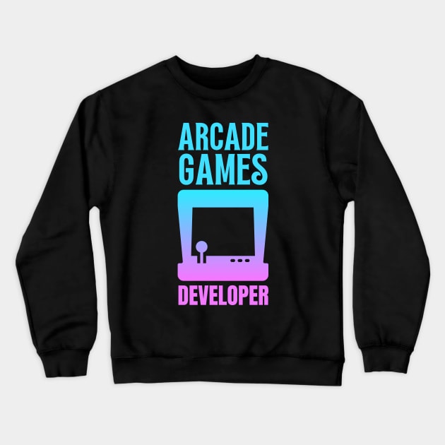 Arcade Games Developer Crewneck Sweatshirt by Artomino